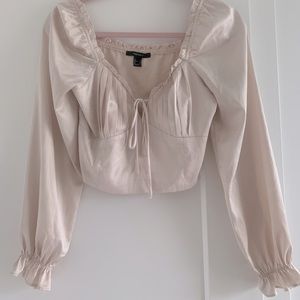 Silky long sleeve blouse